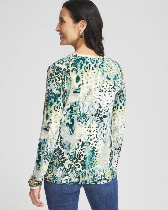 Touch of Cool Animal Print Layering Tee - image 3